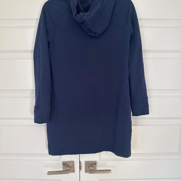 Lilly Pulitzer Jersey Style Hooded Dress - Navy Blue/White Size S - Picture 4 of 5